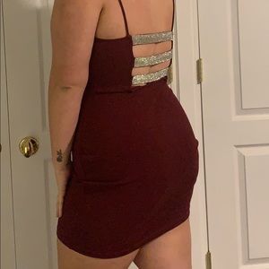 Burgundy Cocktail/Homecoming Dress